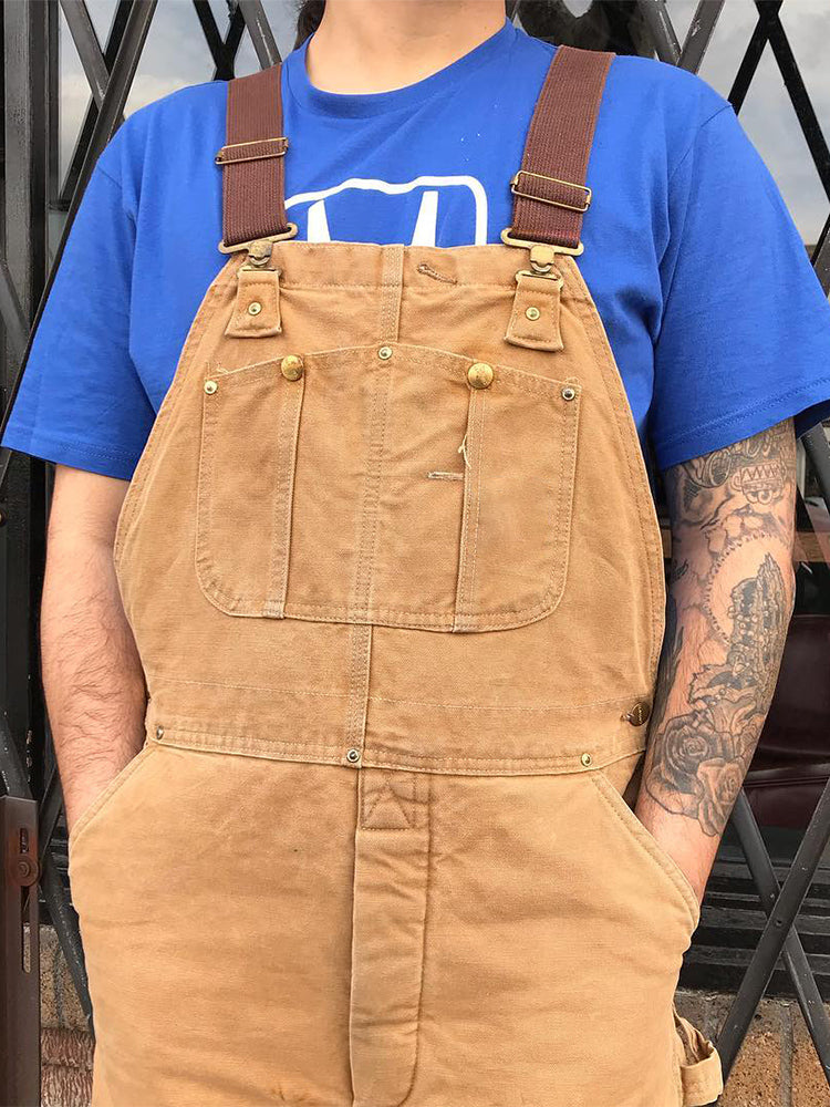 Men's Duck Bib Overalls Canvas Workwear Dungarees-Jumpsuits & Overalls-CAMOUFIT-Camoufit