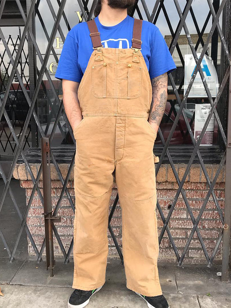 Men's Duck Bib Overalls Canvas Workwear Dungarees-Jumpsuits & Overalls-CAMOUFIT-Camoufit