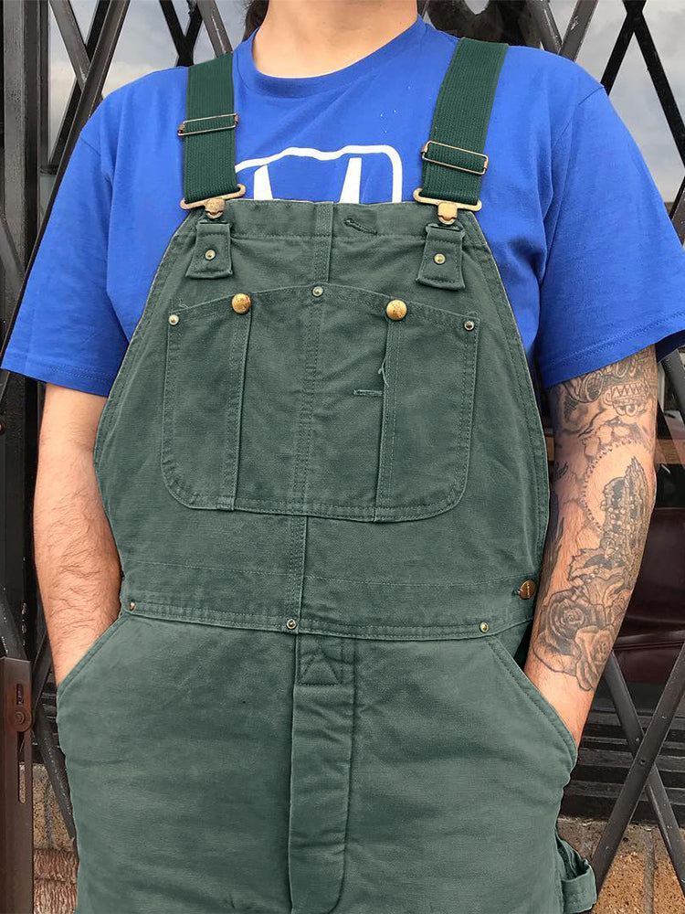 Men's Duck Bib Overalls Canvas Workwear Dungarees-Jumpsuits & Overalls-CAMOUFIT-Camoufit