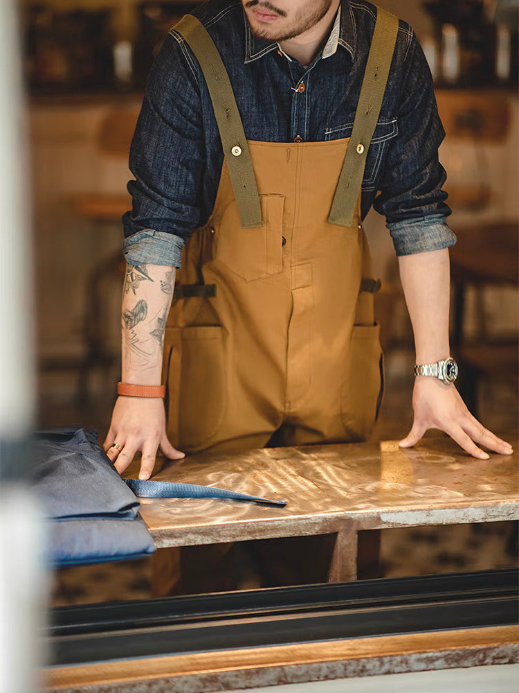 Men's Loose Stretch Overalls with Unique Pocket-Jumpsuits & Overalls-Camoufit