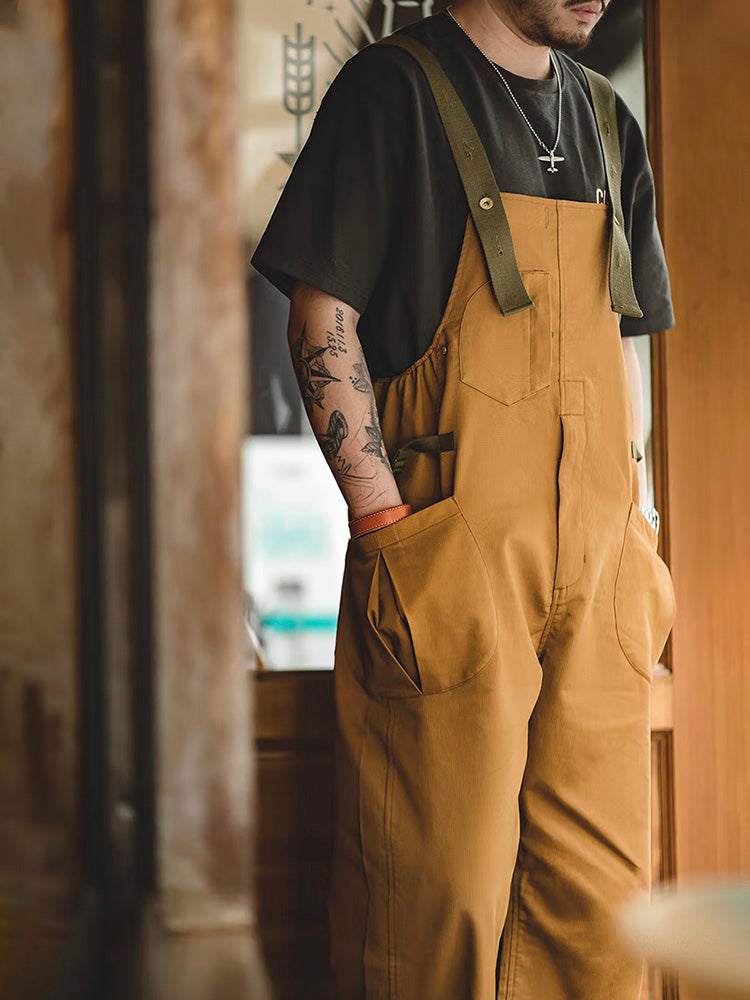 Men's Loose Stretch Overalls with Unique Pocket-Jumpsuits & Overalls-Camoufit