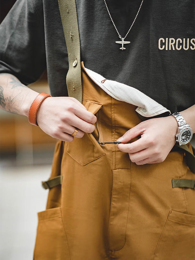 Men's Loose Stretch Overalls with Unique Pocket-Jumpsuits & Overalls-Camoufit
