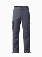 Mens Cotton Cargo Work Pants Multi Pocket Tactical Outdoor Trousers-Cargo Pants-CAMOUFIT-Blue-S-Camoufit