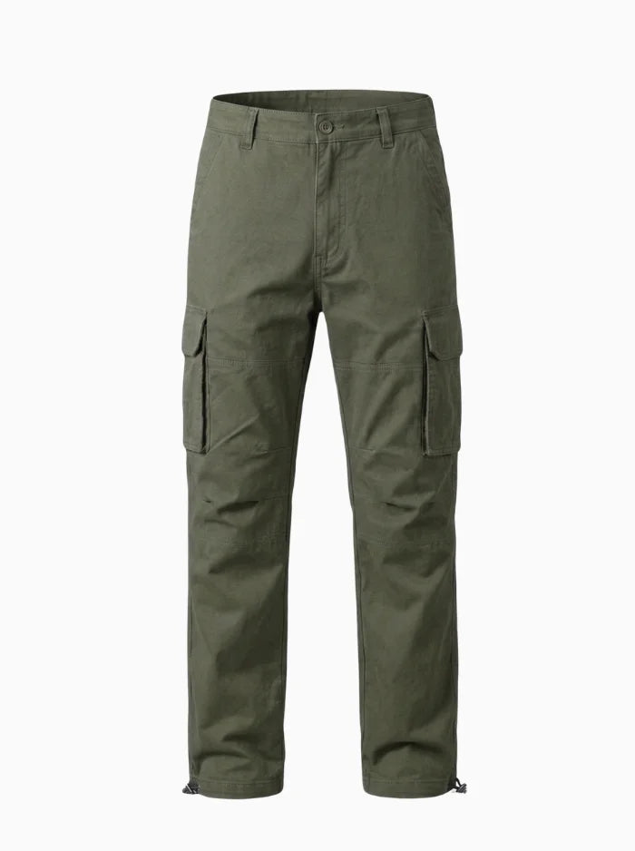 Mens Cotton Cargo Work Pants Multi Pocket Tactical Outdoor Trousers-Cargo Pants-CAMOUFIT-Army Green-S-Camoufit