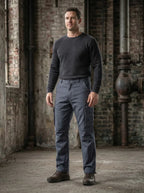 Mens Cotton Cargo Work Pants Multi Pocket Tactical Outdoor Trousers-Cargo Pants-CAMOUFIT-Blue-S-Camoufit