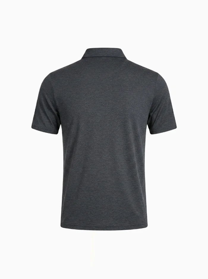 Mens Sports Polo Shirt Quick Dry Breathable Short Sleeve-Polo Shirt-CAMOUFIT-Black-S-Camoufit