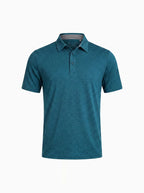 Mens Sports Polo Shirt Quick Dry Breathable Short Sleeve-Polo Shirt-CAMOUFIT-Peacock Blue-S-Camoufit