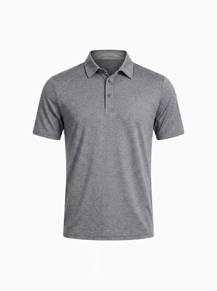 Mens Sports Polo Shirt Quick Dry Breathable Short Sleeve-Polo Shirt-CAMOUFIT-Light Grey-S-Camoufit
