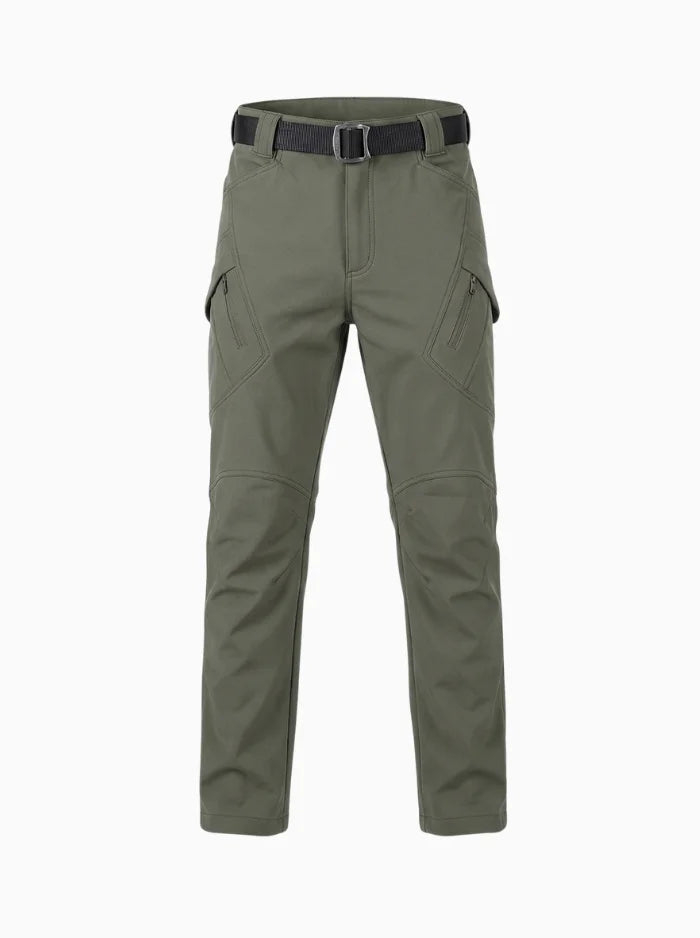 Mens Waterproof Fleece Lined Tactical Cargo Pants Outdoor Hiking Trousers-Tactical Cargo Pants-CAMOUFIT-Green-S-Camoufit