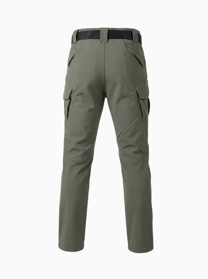 Mens Waterproof Fleece Lined Tactical Cargo Pants Outdoor Hiking Trousers-Tactical Cargo Pants-CAMOUFIT-Green-S-Camoufit