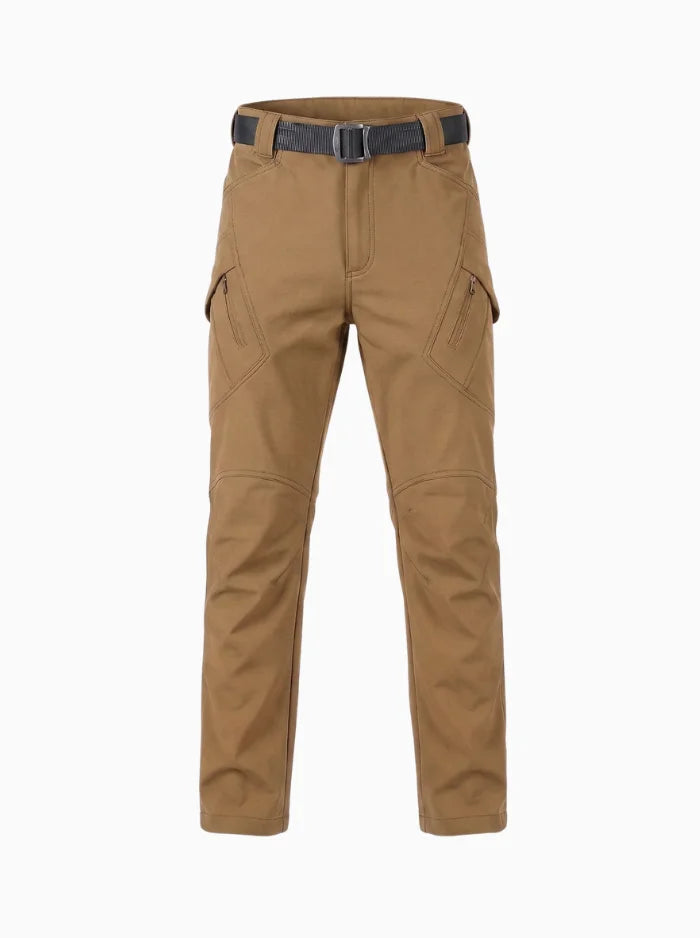 Mens Waterproof Fleece Lined Tactical Cargo Pants Outdoor Hiking Trousers-Tactical Cargo Pants-CAMOUFIT-Khaki-S-Camoufit