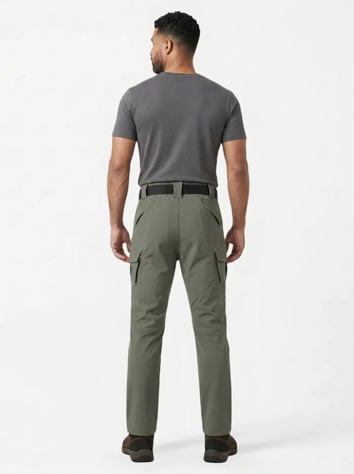 Mens Waterproof Fleece Lined Tactical Cargo Pants Outdoor Hiking Trousers-Tactical Cargo Pants-CAMOUFIT-Green-S-Camoufit