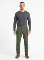 Mens Waterproof Hiking Pants Fleece Lined Outdoor Trousers-Tactical Pants-CAMOUFIT-Green-S-Camoufit