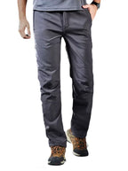 Mens Waterproof Hiking Pants Fleece Lined Outdoor Trousers-Tactical Pants-CAMOUFIT-Green-S-Camoufit