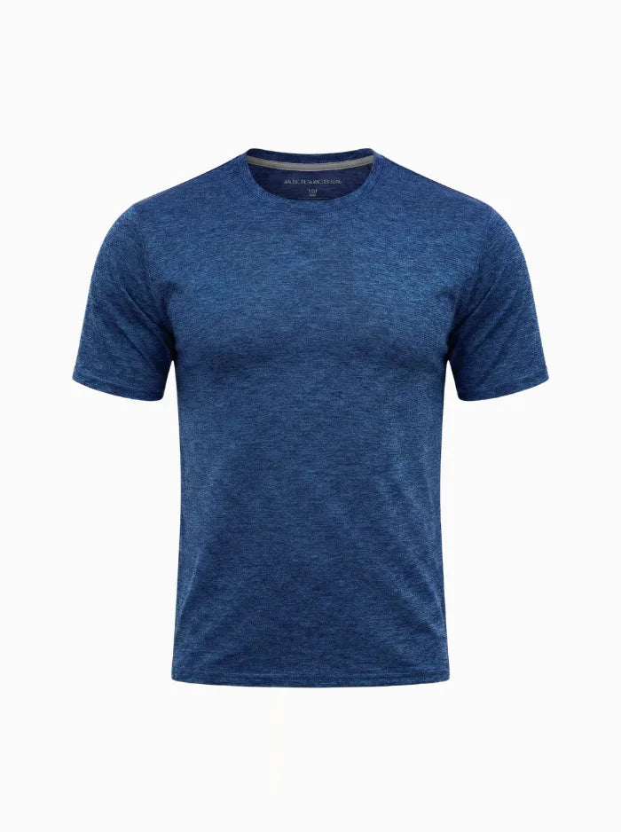Mens Workout T Shirt Quick Dry Breathable Short Sleeve-Men's T-shirt-CAMOUFIT-Dark Blue-XS-Camoufit