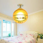 Playful Soccer Ceiling Lamp – Soccer Ball & Basketball Ceiling Light for Boys Room & Kids Bedroom, Dimmable LED Glass Globe – GoalBright