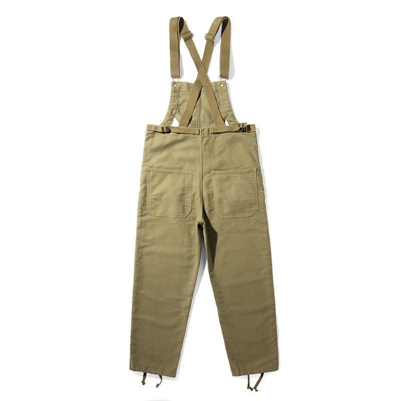 Moleskin Overalls with Cinch Cord-Jumpsuits & Overalls-CAMOUFIT
