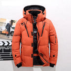 Orion Men's Puffer Jacket – Lightweight Hooded Winter Coat-Men's Puffer Jacket-CAMOUFIT-Orange-XS-Camoufit
