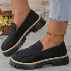Alviera | Women's Orthopedic Loafers – Cushioned Slip On Comfort Fit-Women's Loafers-Black-4-