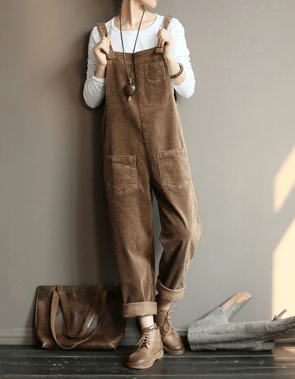 Elyra | Elegant Jumpsuit for Women – Adjustable Waist Tailored Fit-Overalls-Brown-S-Camoufit