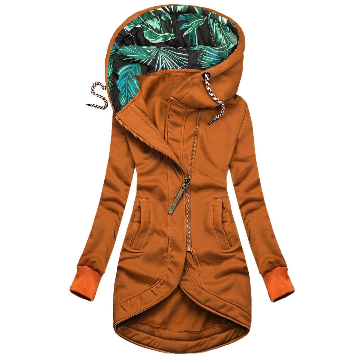 Inspire | Women's Contrast Lining Jacket - Printed Lined Casual Coat