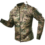Auren | Windbreaker Tactical Jacket for Men - Packable Waterproof Detachable Hood Slim Fit-Tactical Jackets-Camo-S-Camoufit