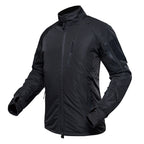 Auren | Windbreaker Tactical Jacket for Men - Packable Waterproof Detachable Hood Slim Fit-Tactical Jackets-Black-S-Camoufit