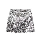 Eluné | Dazzling Sparkling Sequin Skirt for Women - Elegant Flattering Fit-Women's Skirt-Black-S-Camoufit