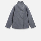 Valisse | Women's High Neck Short Coat – Relaxed Elegant Winter Fit-Women's Jacket-Grey-XS-