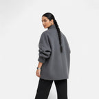 Valisse | Women's High Neck Short Coat – Relaxed Elegant Winter Fit-Women's Jacket-Grey-XS-