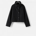 Valisse | Women's High Neck Short Coat – Relaxed Elegant Winter Fit-Women's Jacket-Black-XS-