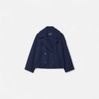Valenne | Minimalist Fitted Jacket Women Structured Wool Blend-Women's Jacket-Navy Blue-XS-Camoufit