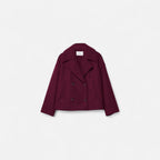 Valenne | Minimalist Fitted Jacket Women Structured Wool Blend-Women's Jacket-Red-XS-Camoufit