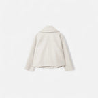 Valenne | Minimalist Fitted Jacket Women Structured Wool Blend-Women's Jacket-Beige-XS-Camoufit