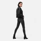 Novara | Women's Genuine Leather Biker Jacket – Timeless Structured Fit-Women's Leather Jacket-Black-S-