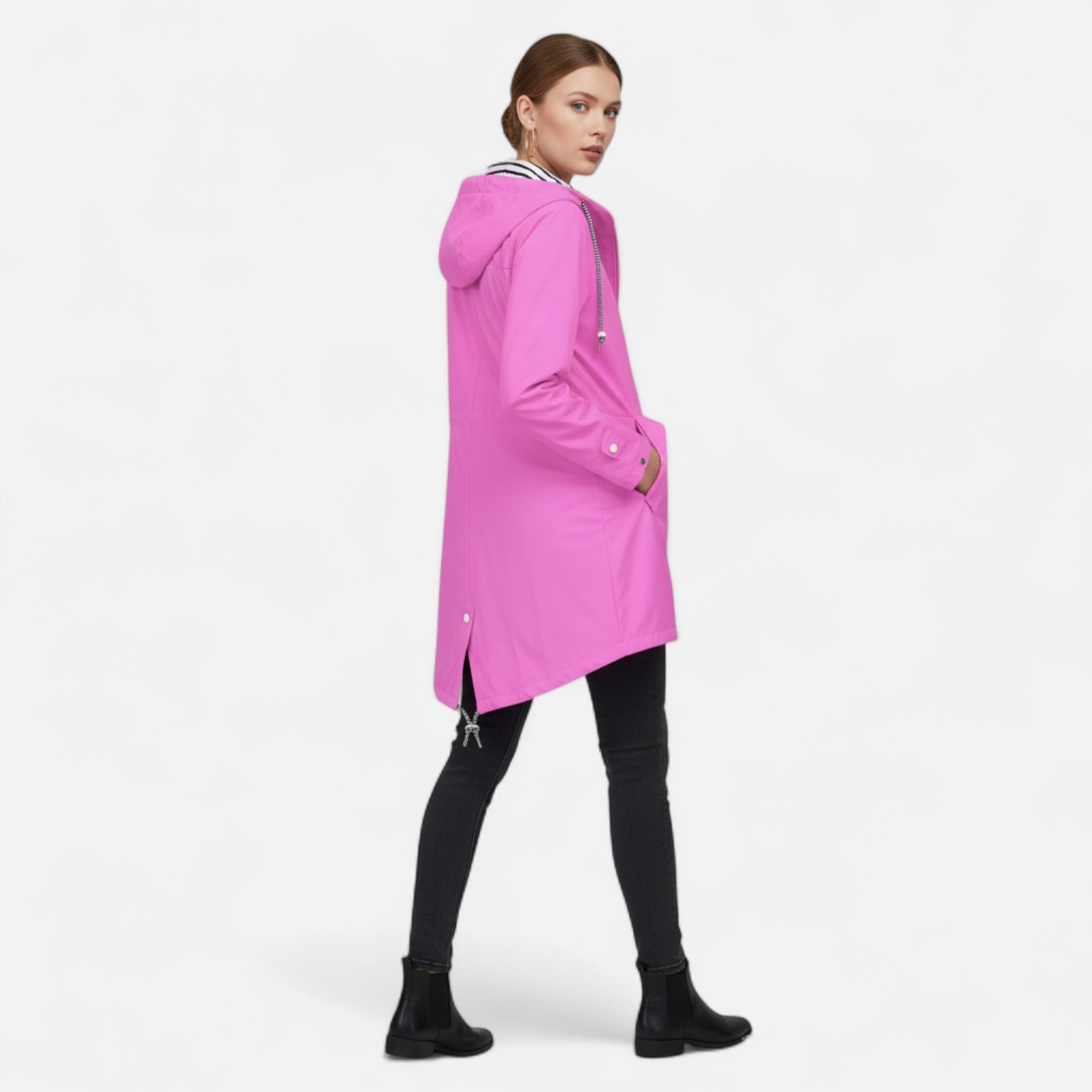 Old World - Women's Waterproof Jacket Timeless Elegance-Women's Rain Jacket-Pink-S-Camoufit