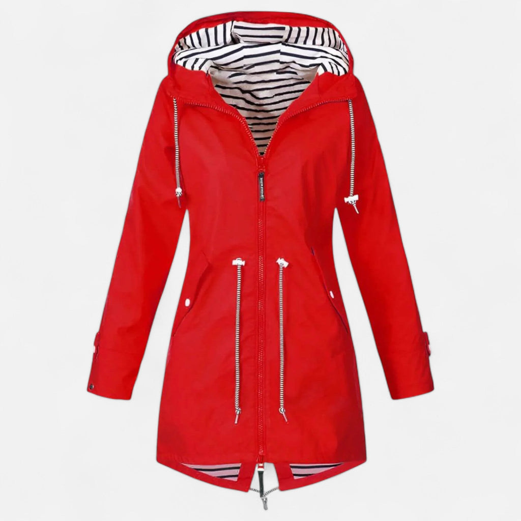 Old World - Women's Waterproof Jacket Timeless Elegance-Women's Rain Jacket-Red-S-Camoufit