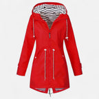 Old World - Women's Waterproof Jacket Timeless Elegance-Women's Rain Jacket-Red-S-Camoufit