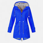 Old World - Women's Waterproof Jacket Timeless Elegance-Women's Rain Jacket-Blue-S-Camoufit