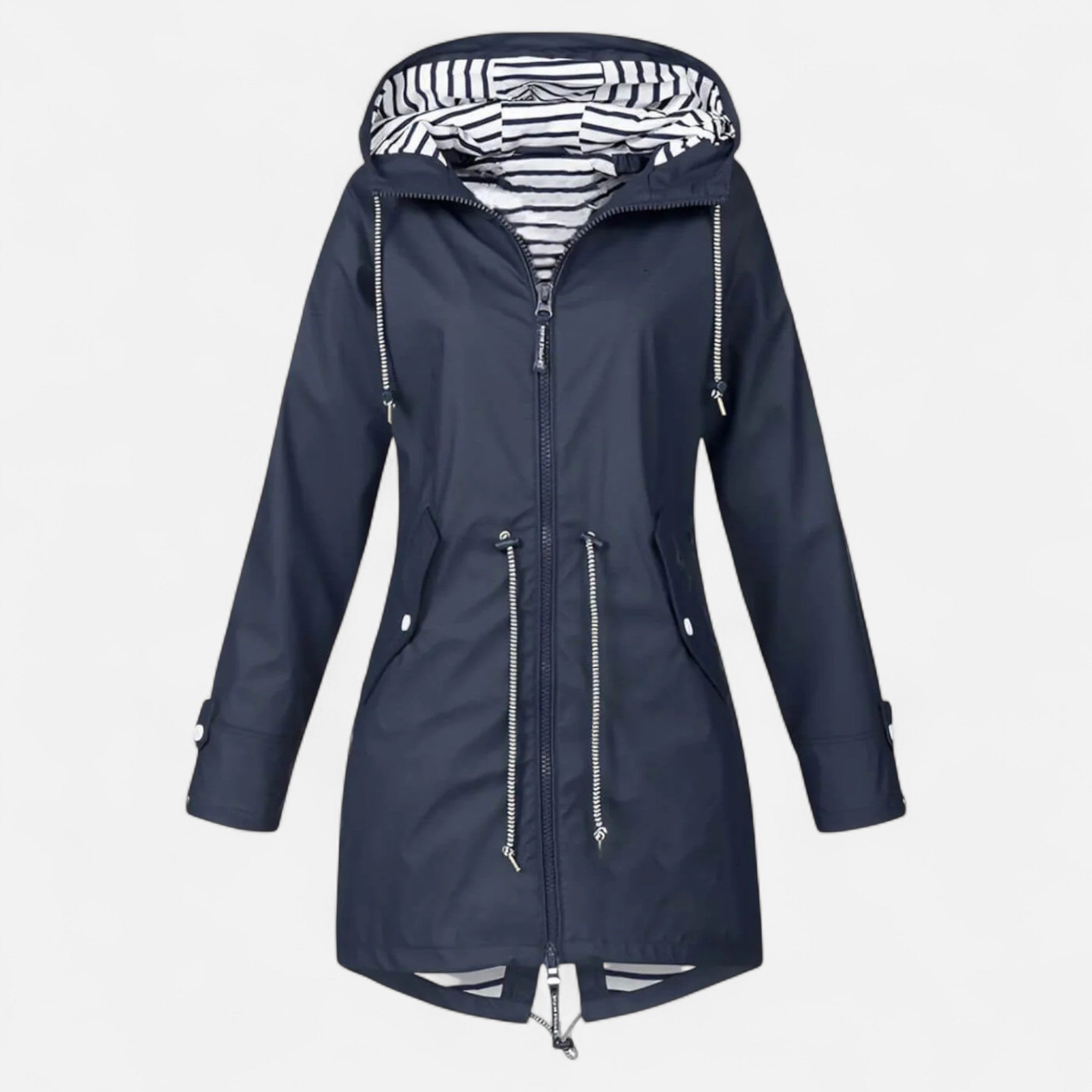 Old World - Women's Waterproof Jacket Timeless Elegance-Women's Rain Jacket-Navy Blue-S-Camoufit