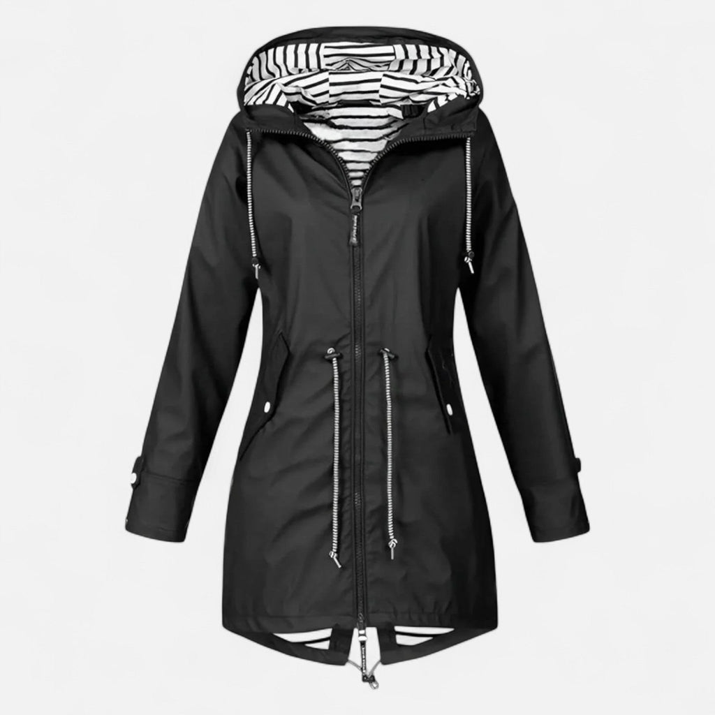 Old World - Women's Waterproof Jacket Timeless Elegance-Women's Rain Jacket-Black-S-Camoufit