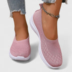 Vessora | Women's Orthopedic Slip On Shoes – Lightweight Support Comfort Fit-Women's Flats-Pink-4-