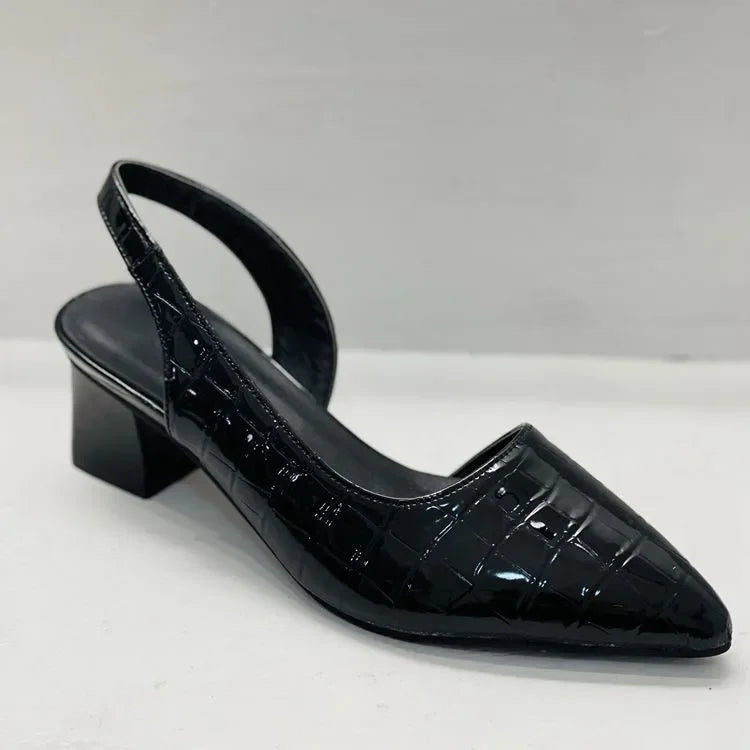 Women's Elegant Slingback Pumps for All Day Comfort – Pointed Toe Heels-Pointed Heels-Dark Brown-3-
