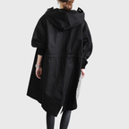Zahara | Women's Longline Hooded Trench Coat - Lightweight Water-Resistant Belted Duster Jacket