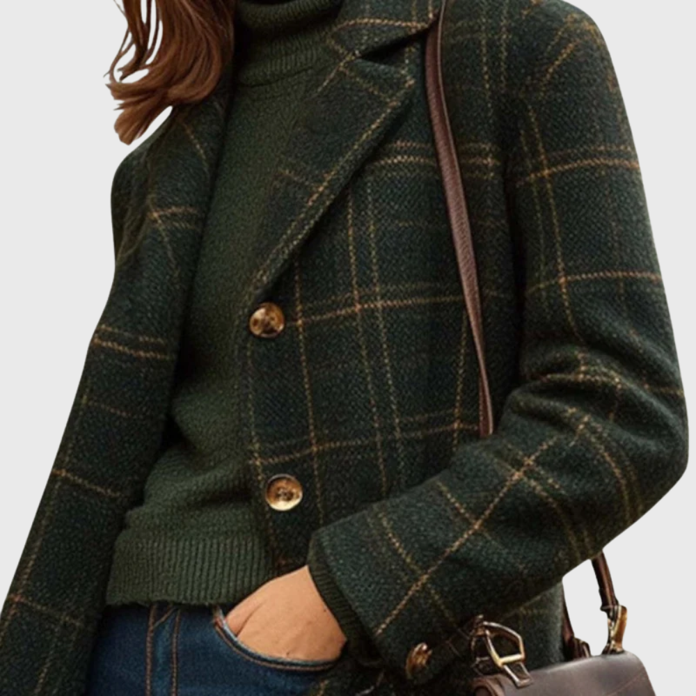 Tasana | Women's Longline Button-Front Coat - Tailored Faux Wool Blend Overcoat & Classic Duster