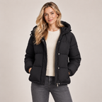 Quilted Puffer Jacket Women Zip Up Relaxed Fit Padded 4