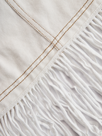 Aloura | Denim Mini Dress for Women – Tassel Spliced Relaxed Fit-Dresses-Cream-S-Camoufit