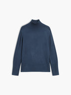 Mireya | Women's Ribbed Mock Neck Skivvy Jumper Chunky Knit Relaxed Fit Cosy Pullover Sweater-Women's Sweater-Navy-XS-