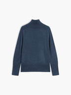 Mireya | Women's Ribbed Mock Neck Skivvy Jumper Chunky Knit Relaxed Fit Cosy Pullover Sweater-Women's Sweater-Navy-XS-