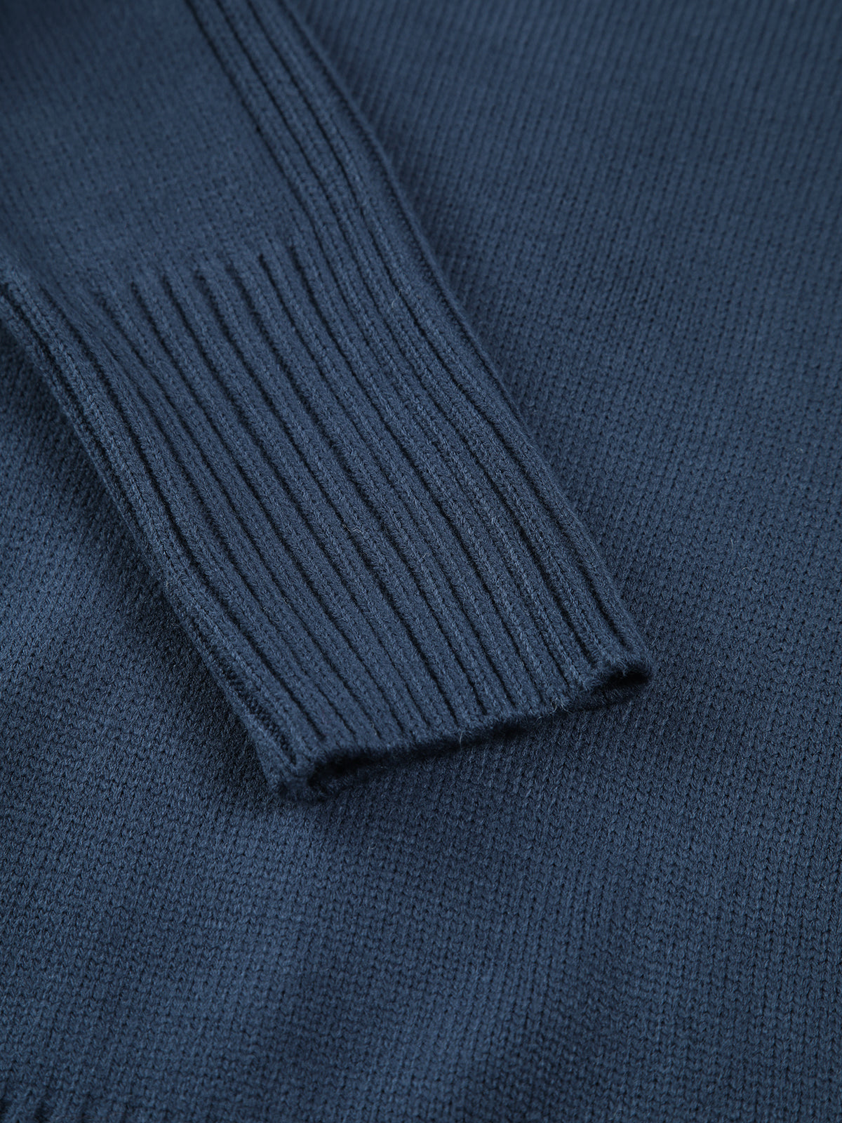 Mireya | Women's Ribbed Mock Neck Skivvy Jumper Chunky Knit Relaxed Fit Cosy Pullover Sweater-Women's Sweater-Navy-XS-